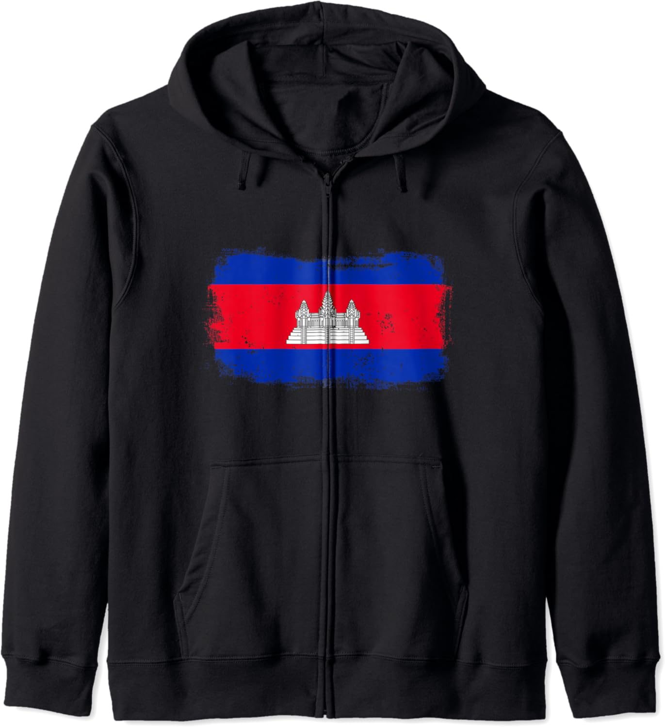 Cambodia National Flag Zip Hoodie Clothing, Shoes & Jewelry